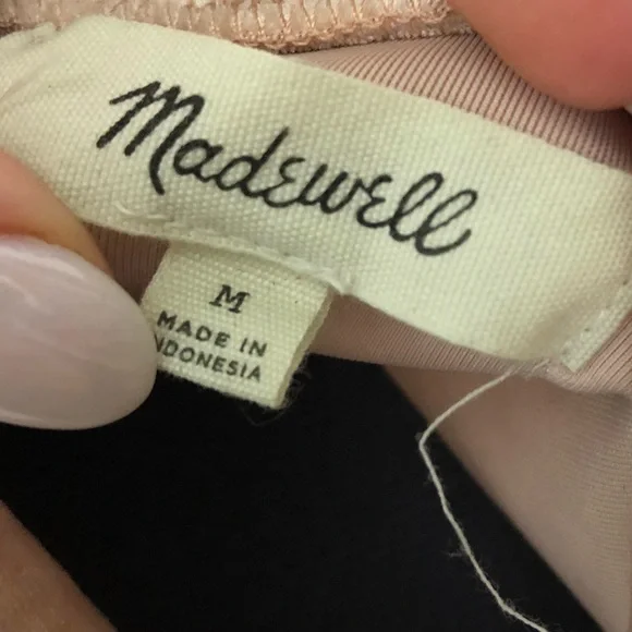 Madewell Women’s Velvety Mock-neck Top in Peach Pink - Picture 8 of 8